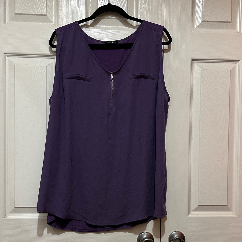 Papermoon Deep Purple Sleeveless Blouse